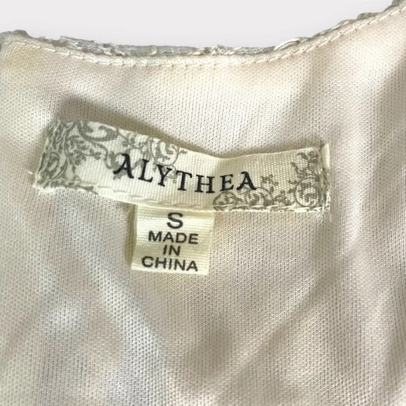 Alythea - Sleeveless Lace A-Line Dress - Ivory - Size Small - Picture 7 of 7